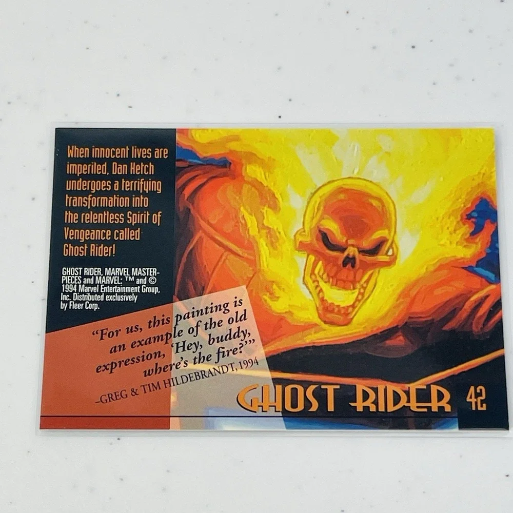 Marvel Masterpieces Ghost Rider Card 1994 42 Greg Tim Hildebrandt Non Sport